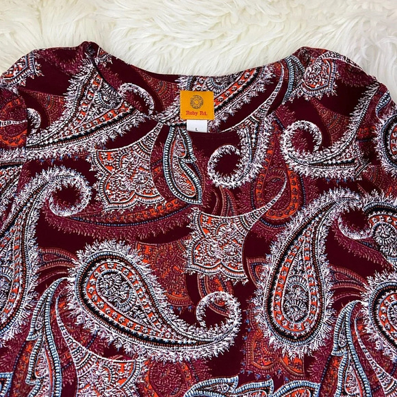 Ruby Rd. Paisley Blouse Size Large - Picture 2 of 8